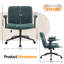 Chaise de bureau chenille pivotante rembourrée avec accoudoirs rabattables, chaise de travail réglable-124200292-124200296