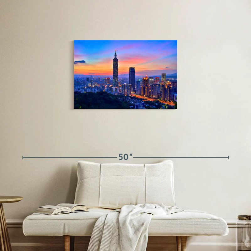 Sireci Sunset Over Taipei, 20" H x 30" W