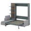 Lit escamotable mural avec canapé et tablettes Murphy-650604758