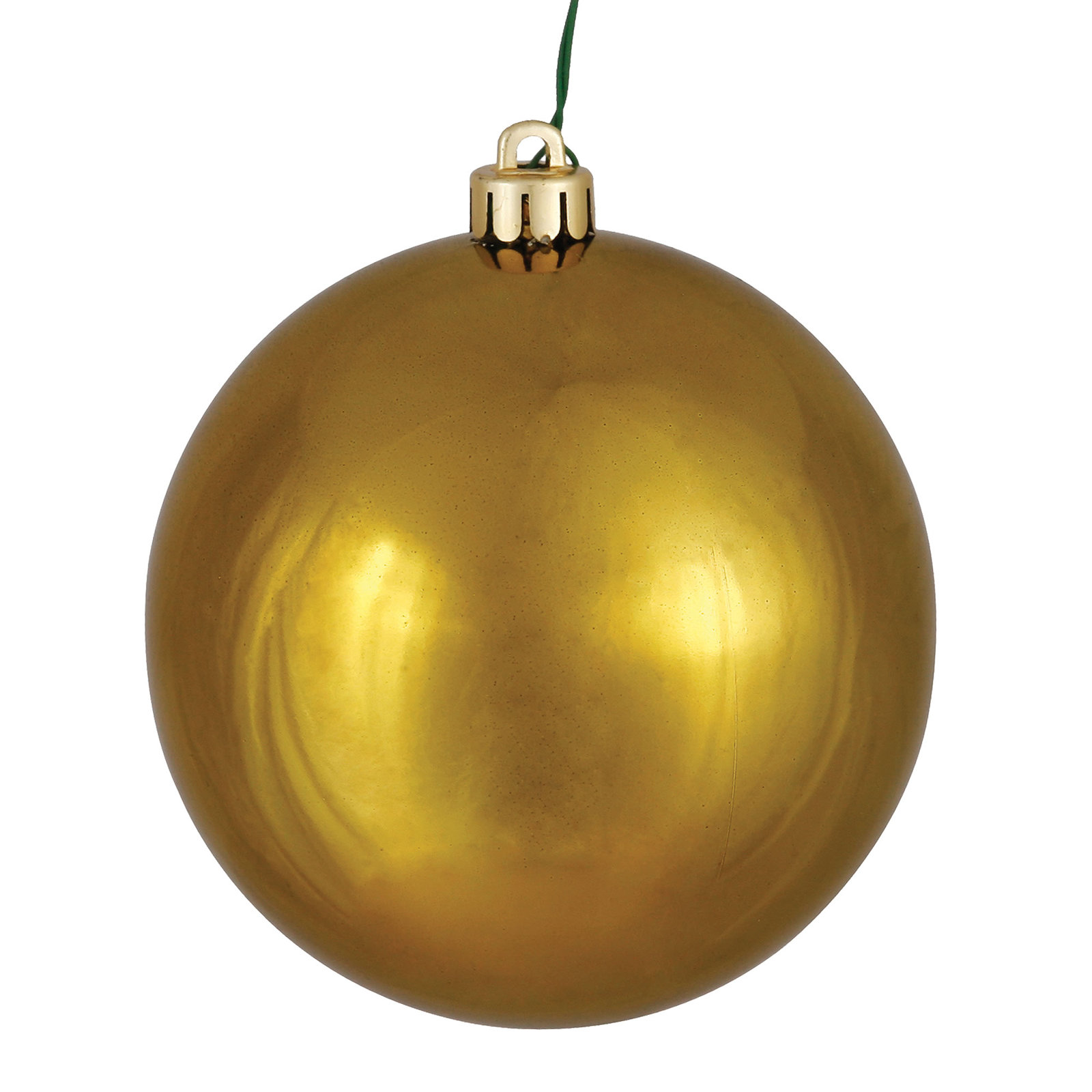 The Holiday Aisle® 6" Shatterproof Bauble, Gold, 4.75"