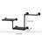 Industrial Pipe Clothes Rack With Two Floating Shelf, Wall Mounted, Space Saving Hanger With 6 Bases, For Shops, Homes,  Black