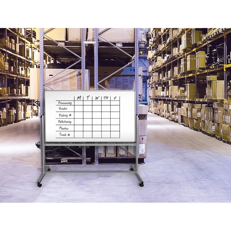 Inbox Zero Yes Steel Metal Whiteboard, 69" x 74.5"