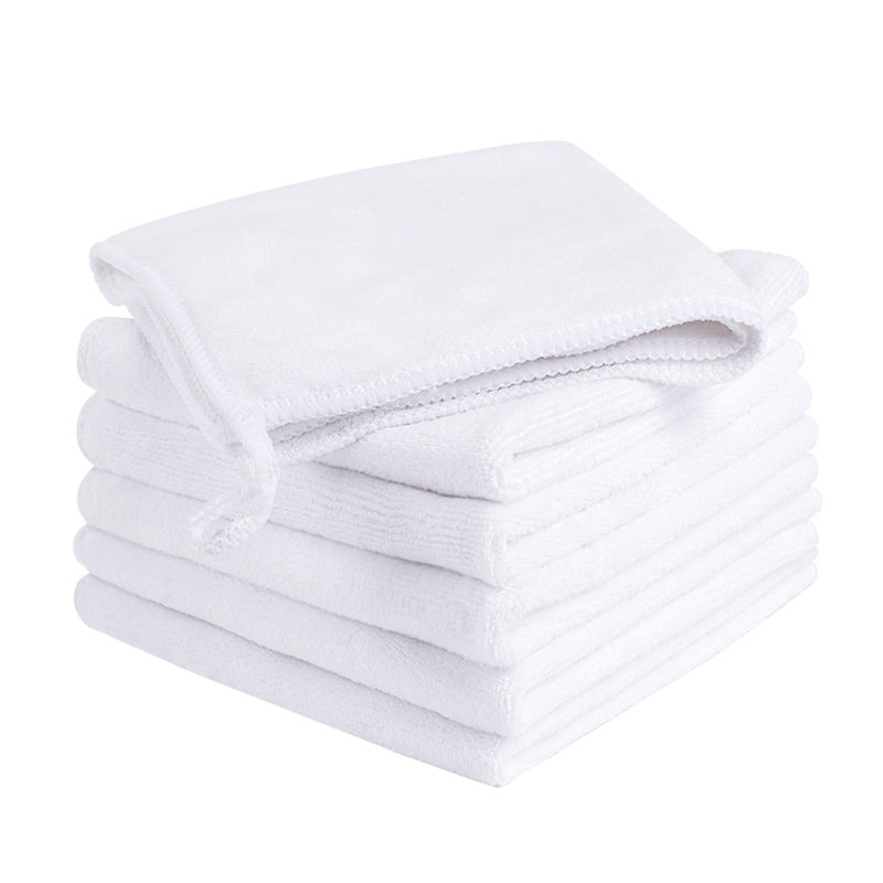 Ensemble de 6 débarbouillettes en polyester Sandisfield, White