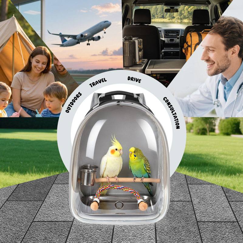 Pet Carrier with 2 Doors, Noir