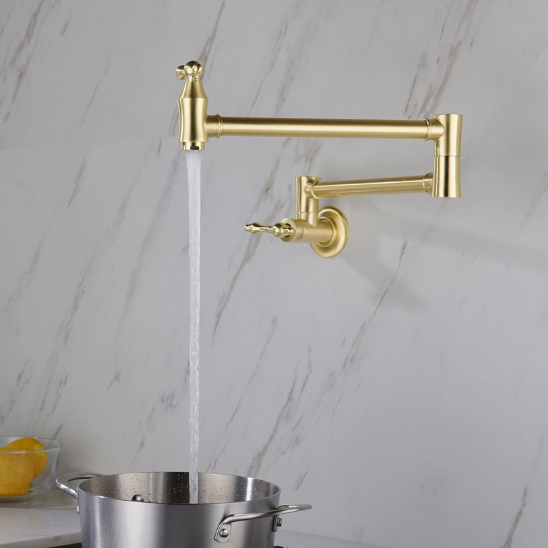 Pot Filler Faucet Wall Mount, Gold