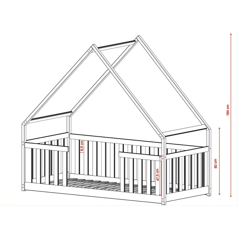 Single (3') Solid Wood Bed Frame