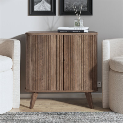 Aurel Mid-Century Modern 27.6" Accent Cabinet with Fluted Doors