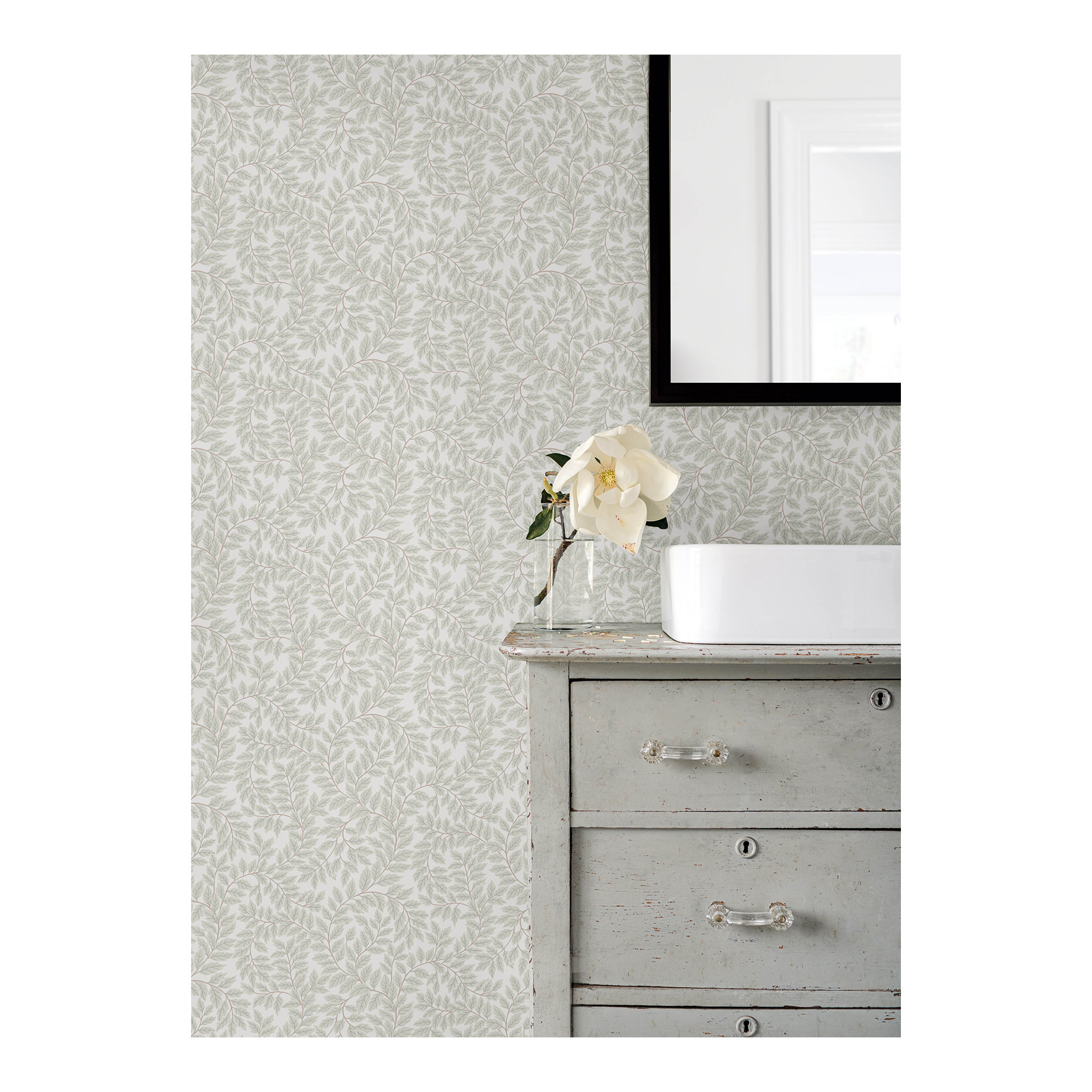 Vesa Botanical Wallpaper, Gray