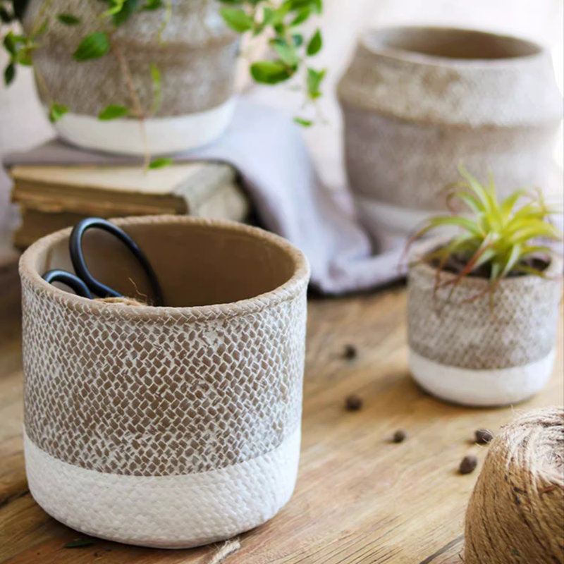 Pot à fleurs Boho, H 6,6 po x l 6,6 po x P 6,6 po