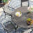 7-Pieces Round Patio Dining Set With Stackable PVC-coated polyester Chairs-1583461740