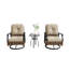 Ensemble de conversation d'extérieur 2 personnes Denison, chaises pivotantes en osier avec coussins et table d'appoint-880095097
