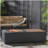 Outdoor 50000BTU Lightweight Concrete Rectangular Fire Pit Table with Storage Space, without Tank Lid