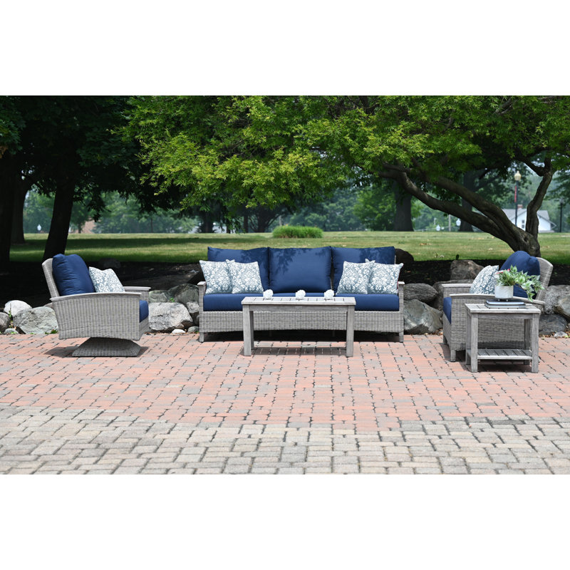 Shelburne 40" Outdoor Weathered Teak Rectangle Coffee Table