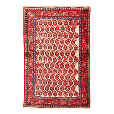 Anadol Cream, Red Rug 3'3" x 4'10"