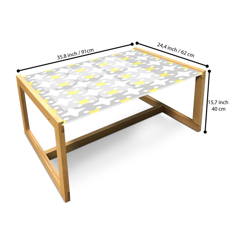 Isabella-Rae Trestle Coffee Table, 40cm H x 91cm W x 62cm D