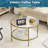 VINGLI Double Coffee Table Round Glass 78*78*49Cm-2039933329