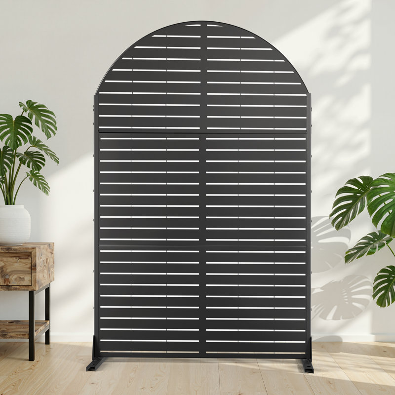 Paravent arqué en métal, paravent autoportant classique pour patio, balcon ou jardin