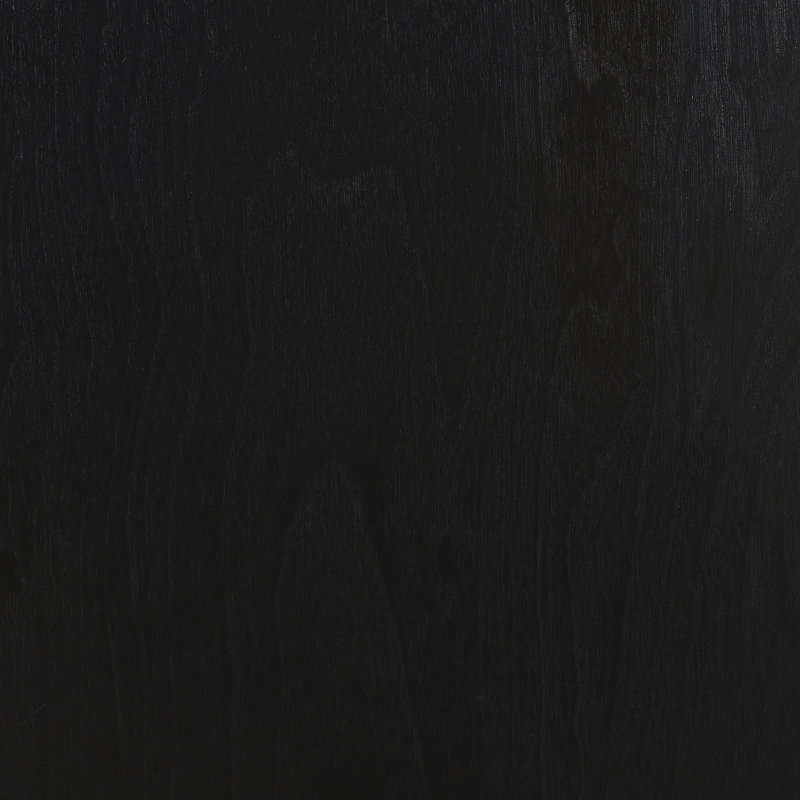 Dinh Round End Table with Shelf, Black