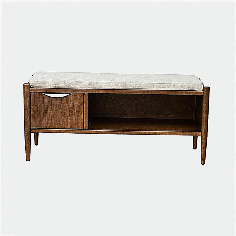 Banc d'appoint avec rangement et coussin rembourré