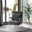 Chaise convertible 5 positions avec coussin et structure en acier, canapé-lit gris foncé By