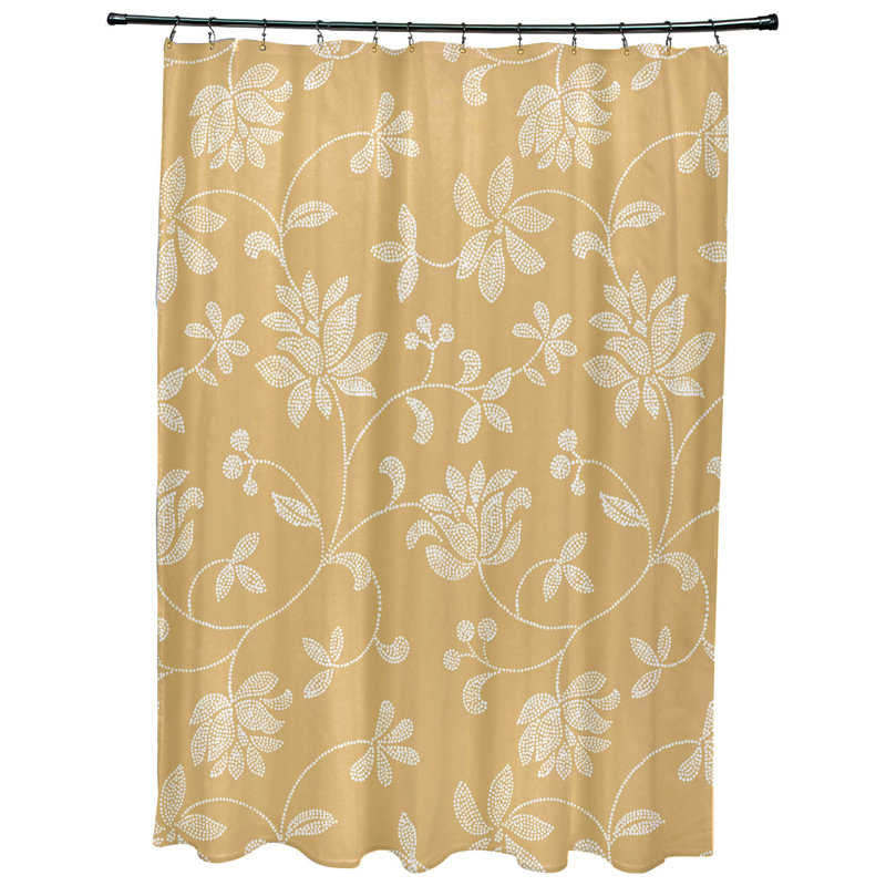Rideau de douche simple Everill, Doré
