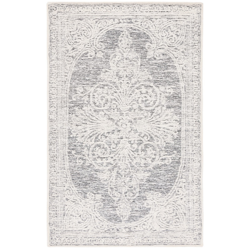 Metro Hand Tufted Wool And Cotton With Latex Oriental Rug, Rectangle 6' x 9'