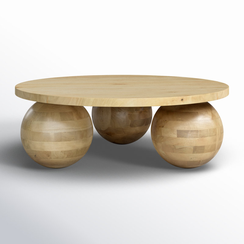 Table basse en bois massif Trentin, Chêne