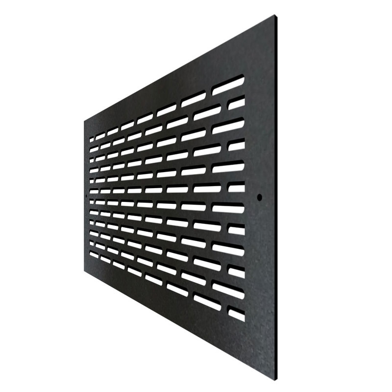 Registre de plancher à visser en métal. Ouverture de conduit 4 x 12 (au total 6 x 14) - Design industriel
