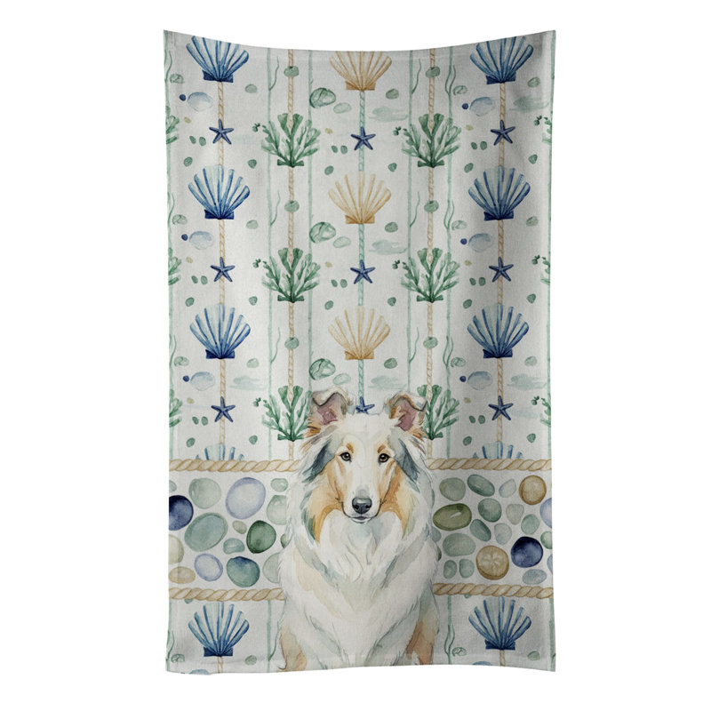 Serviette de cuisine White Collie, Collie blanc