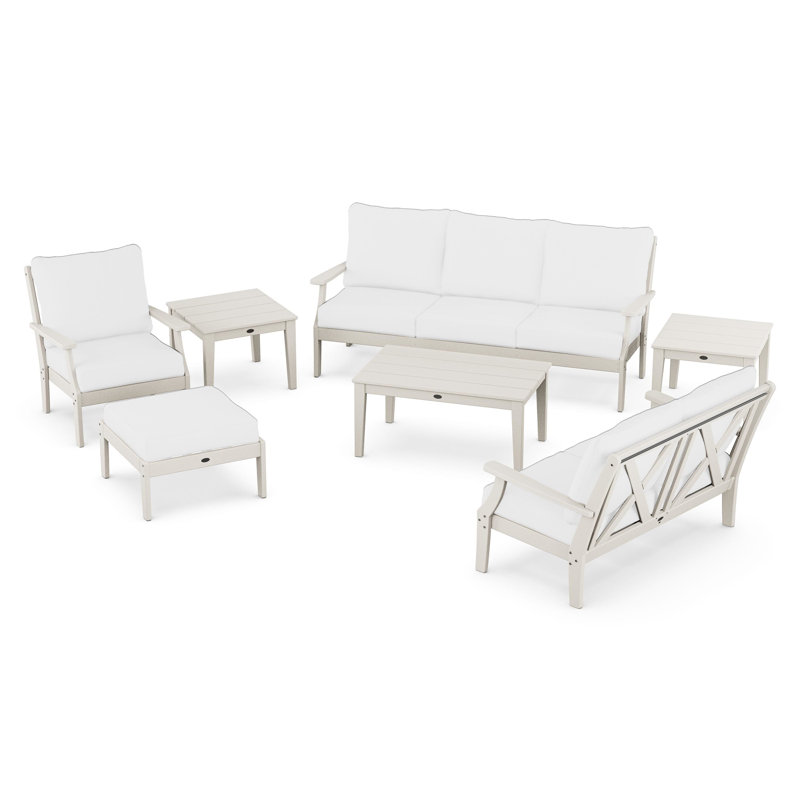 Braxton 7-Piece Deep Seating Set, Sand, Natural
