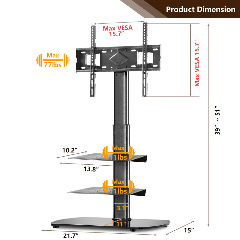 Alesis Ebern Designs Single Screen Floor Stand Mount