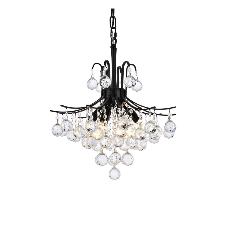 Stoller 6 - Light Dimmable Geometric Chandelier, Black