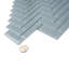 11"X 12.6" Herringbone Polished Glass Mosaic Tile-61266926