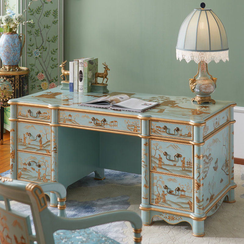 Painted desk and chair set