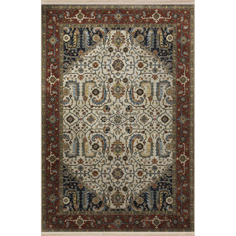 Tapis rectangulaire Yasamine, Rectangle 4 pi 4 po x 6 pi 3 po
