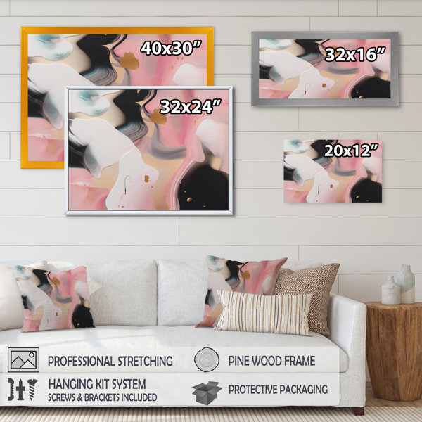 Mercer41 Pink And Gold Inner Worlds Of Marble IV - Abstract Marble Wall ...