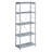 Grey And Silver 4-Shelf Bookcase