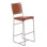 Melbourne 18" Buffalo Leather And Iron Bar Chair Black