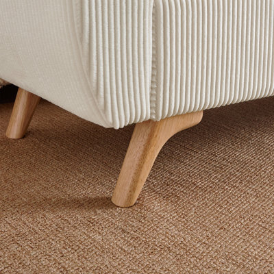 Banquette de 57 po en velours côtelé de conception moderne avec rangement, bancs en bois pour chambre à coucher, couloir, beige