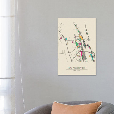 " St. Augustine, Florida Map "