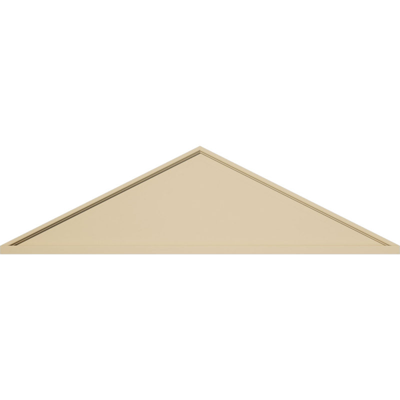 Peaked Cap Signature Urethane Pediment, Primed Tan, 48" x 13" x 2", None, Smooth