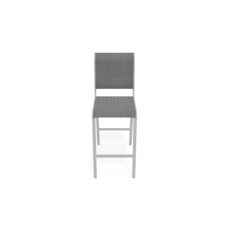 Tabouret de bar 29,5 po Holna, Neige texturée, Nickel