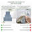 Willow 8 Pieces Towel Set – 100% Combed Cotton, Premium Quality 630 GSM, Blue, Ultra-Soft & Highly Absorbent (2 Bath, 2 Hand, 4 Wash Towels set)-50988653-50988665