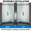 Semi-Frameless Single Sliding Shower Doors, 56-60" W X 76" H With 5/16" Clear Tempered Glass And Explosion-Proof Film-102630223