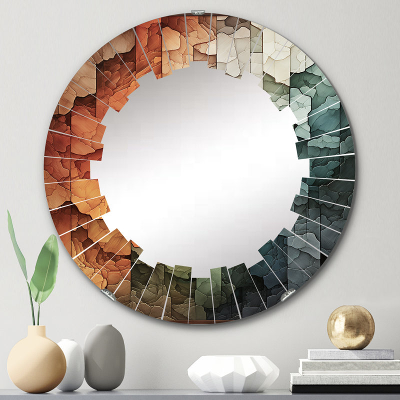 Rience - Miroir mural moderne rond, 24 po x 24 po