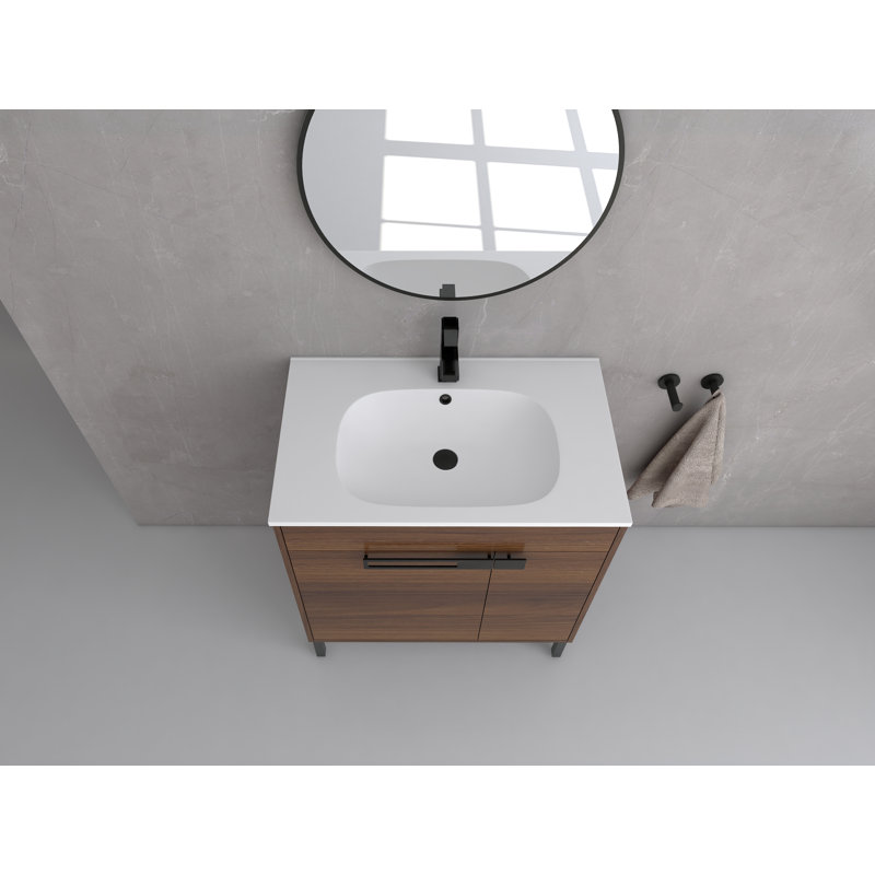 Meuble-lavabo simple avec comptoir Brexli 30
