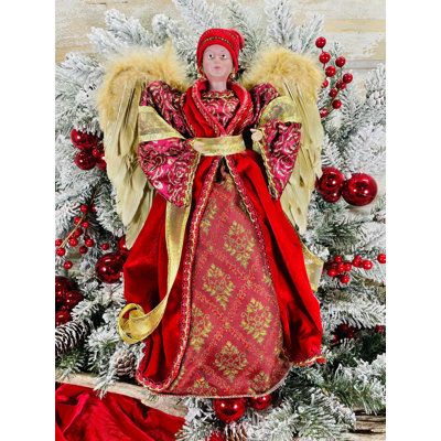 16" Black Diva Angel Tree Topper