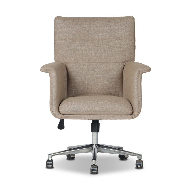 Humphrey Swivel Executive Chair, Crypton Nomad Taupe Polyester