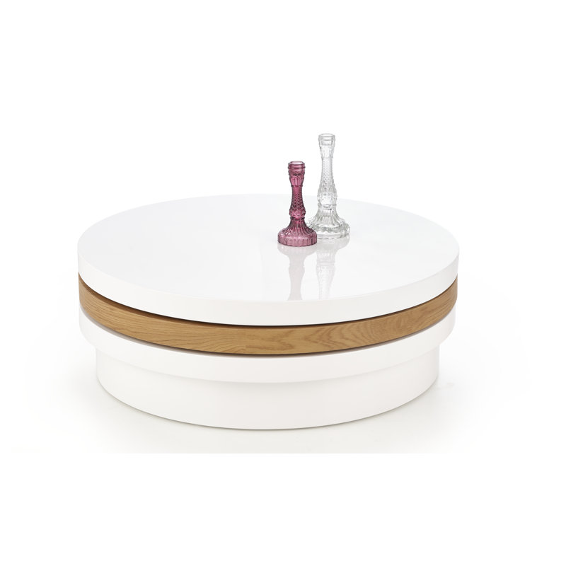 Jesup Solid Coffee Table, Golden Oak/White