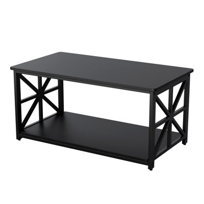 Table basse à 2 niveaux avec coins ronds